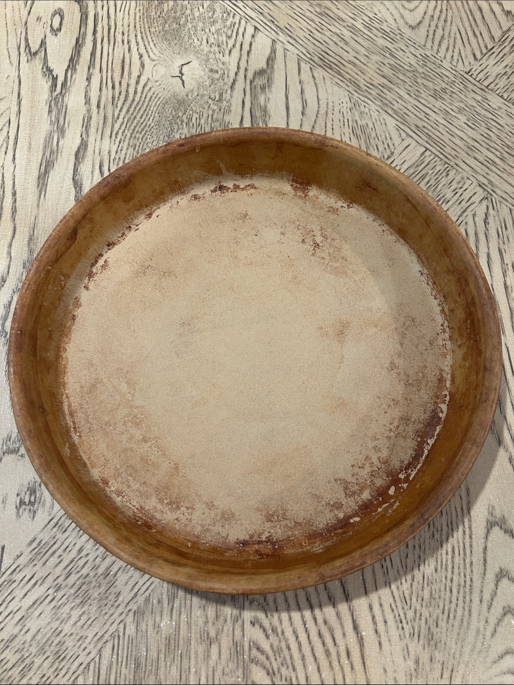 Pampered Chef Brown and Cream Round Stoneware Baker